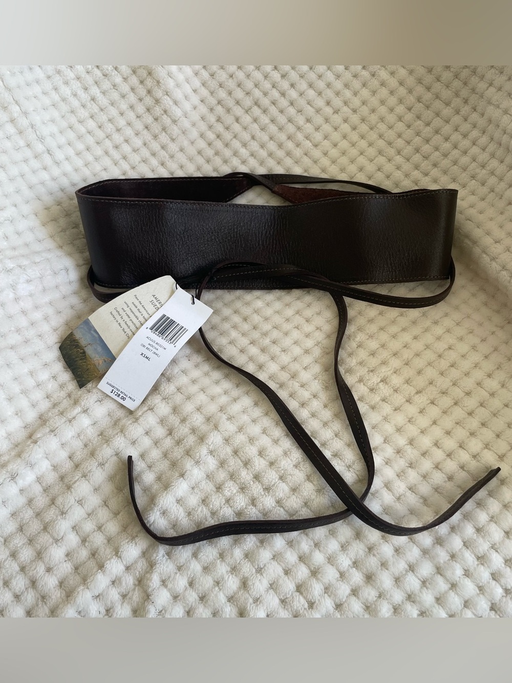 Eileen Fisher Mocha Obi Belt suede xs